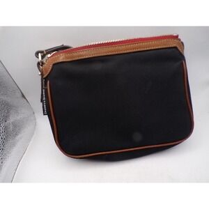 Dooney & Bourke Black Nylon Tan Leather Trim Crossbody Bag Small Shoulder Purse
